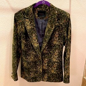 Animal corduroy blazer
